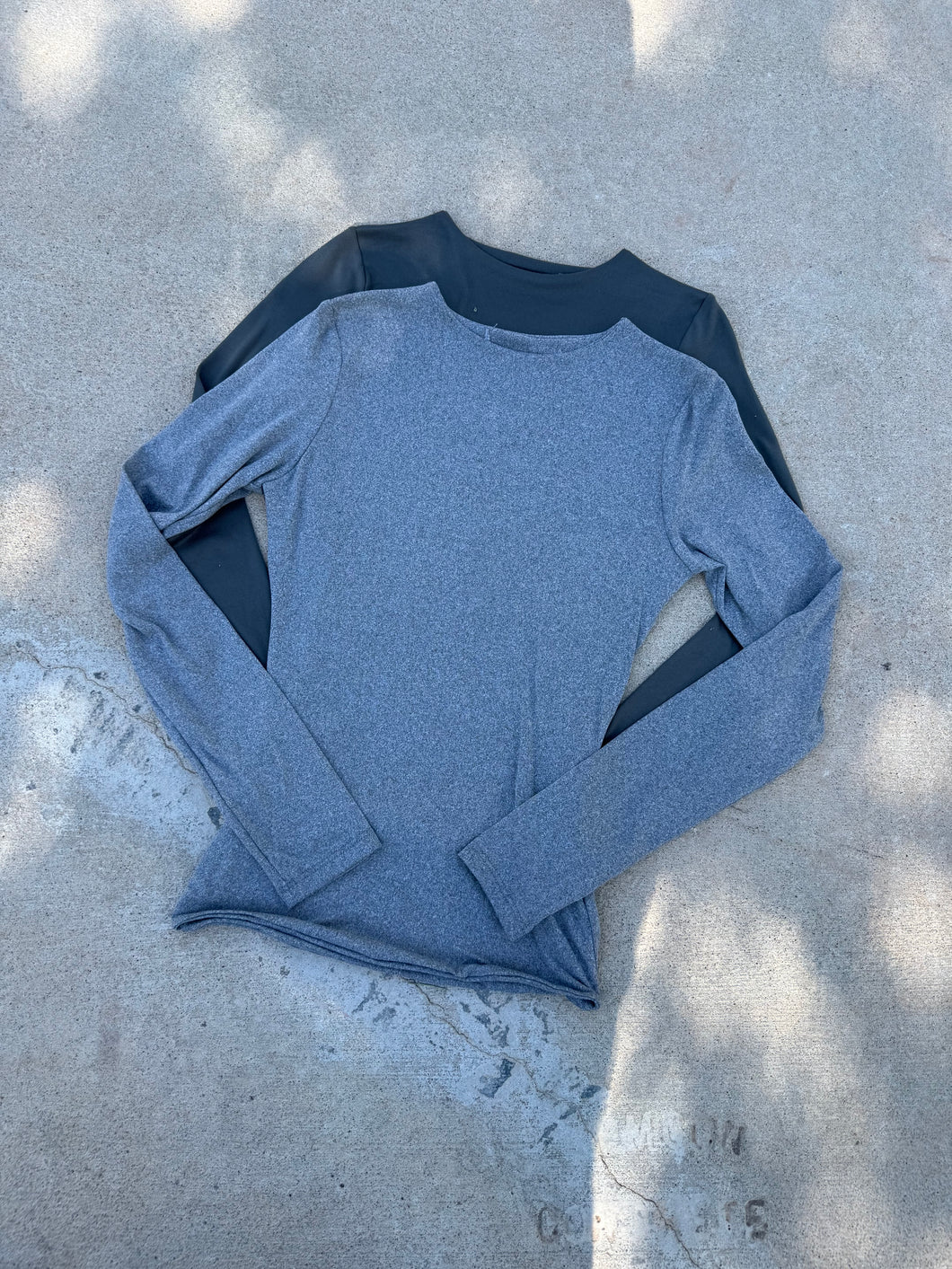 Butter Soft Long Sleeve Top ( Charcoal