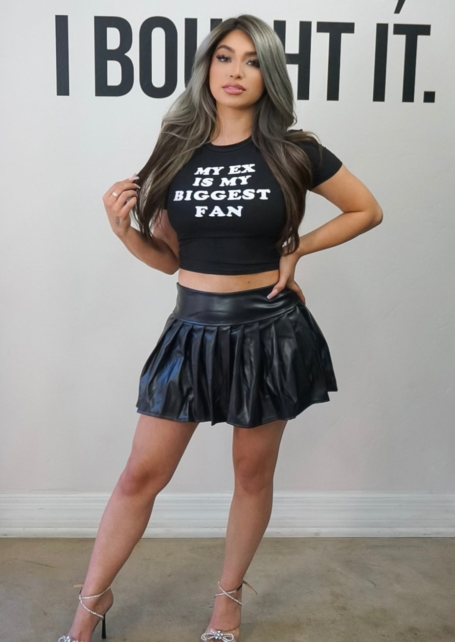 Faux Pleather Skirt